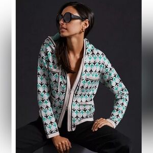 Anthropologie Maeve Harriet Zip Cardigan Sweater Rare